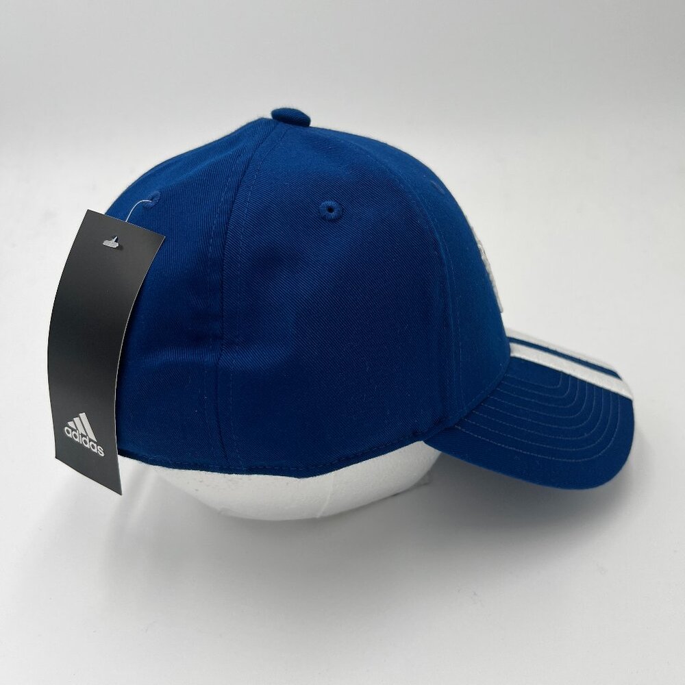 Adidas Unisex Blue Toronto Maple Leafs 3 Stripe Structured Adjustable Cap NWT - Picture 2 of 6